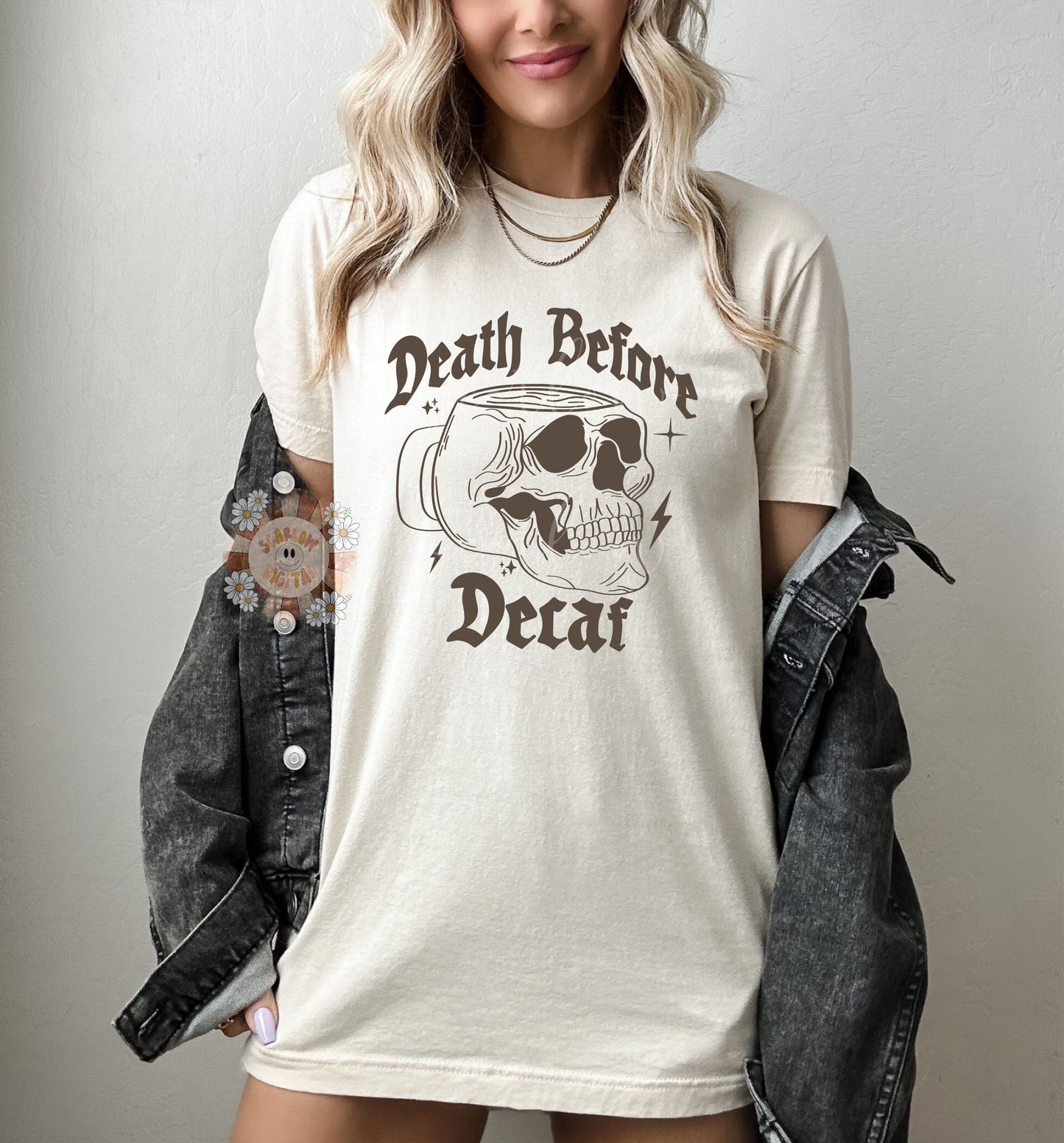 Death Before Decaf SVG-Coffee Cricut Cut Files Digital Design Download-coffee lover svg, funny adult svg, skull svg, trendy svg, grungy svg