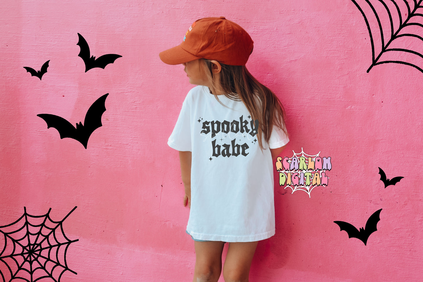 Spooky Babe SVG Cricut Cut File Digital Design Download, spooky season svg, spooky girl svg, little girl svg, halloween svg, fall svg design