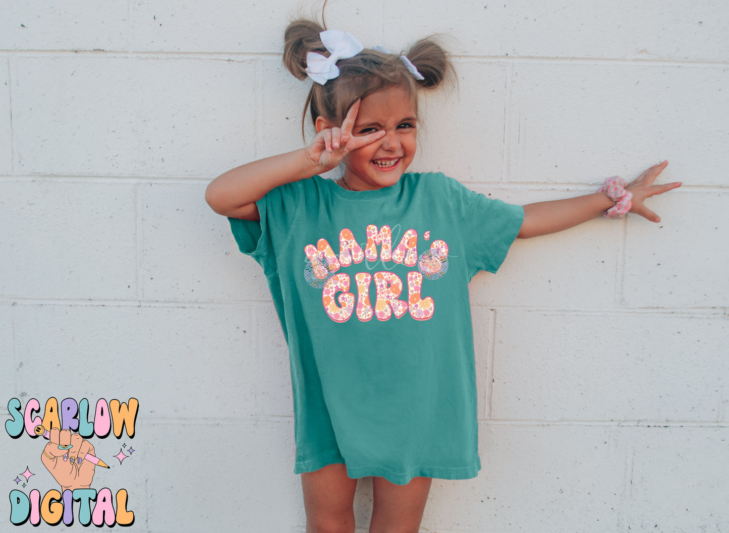 Floral Mama's Girl PNG Digital Design
