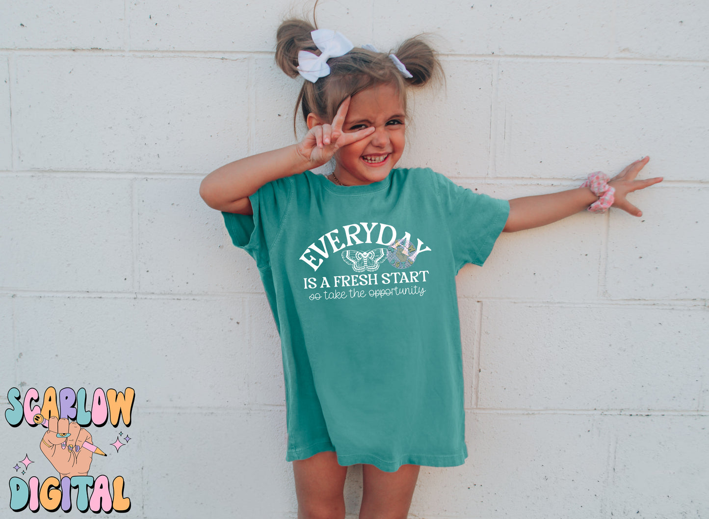 Everyday Is a Fresh Start PNG-Butterfly Sublimation Digital Design Download-minimalist png, simple png, positive vibe png, inspirational png