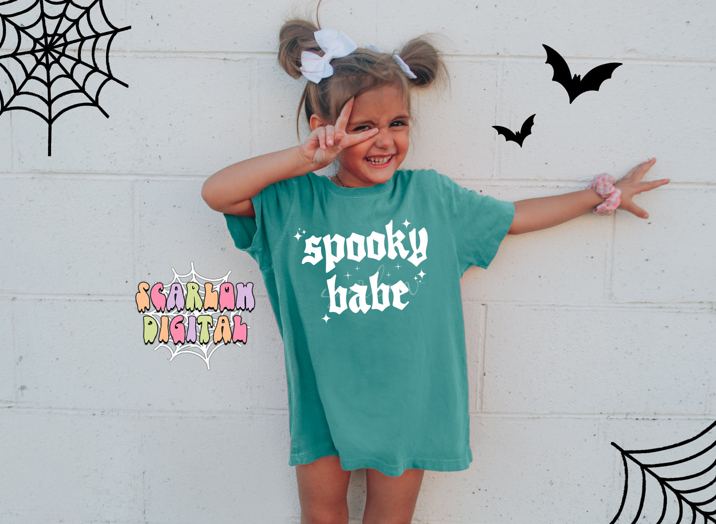 Spooky Babe SVG Cricut Cut File Digital Design Download, spooky season svg, spooky girl svg, little girl svg, halloween svg, fall svg design