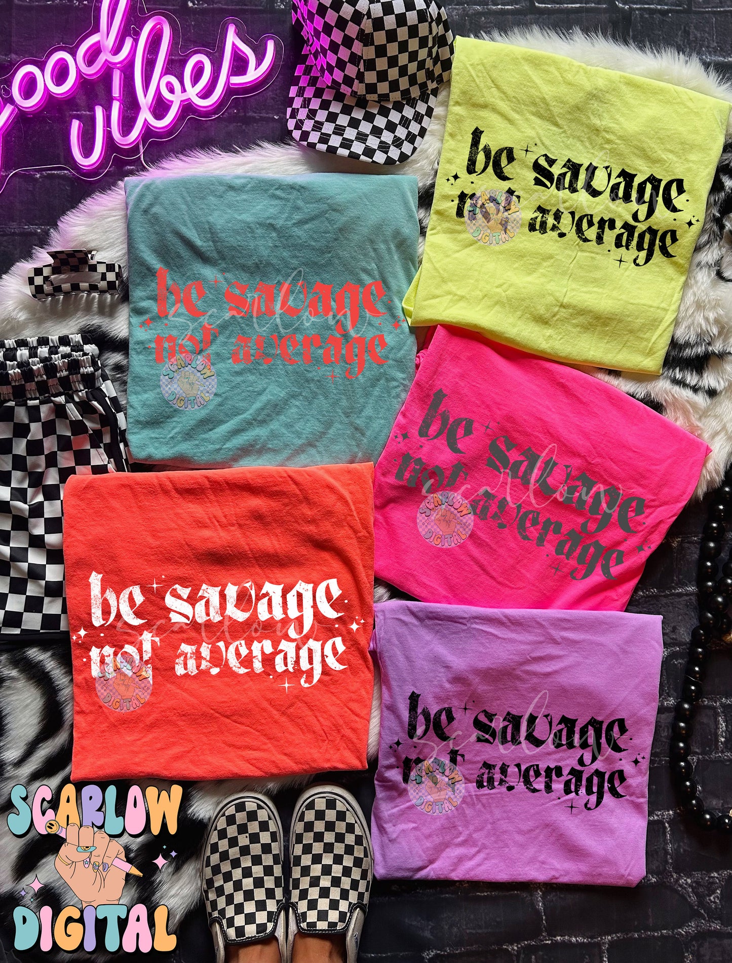 Be Savage Not Average PNG Digital Design Download, grunge png, snarky png, self love png, confidence png, single color png, simple png file