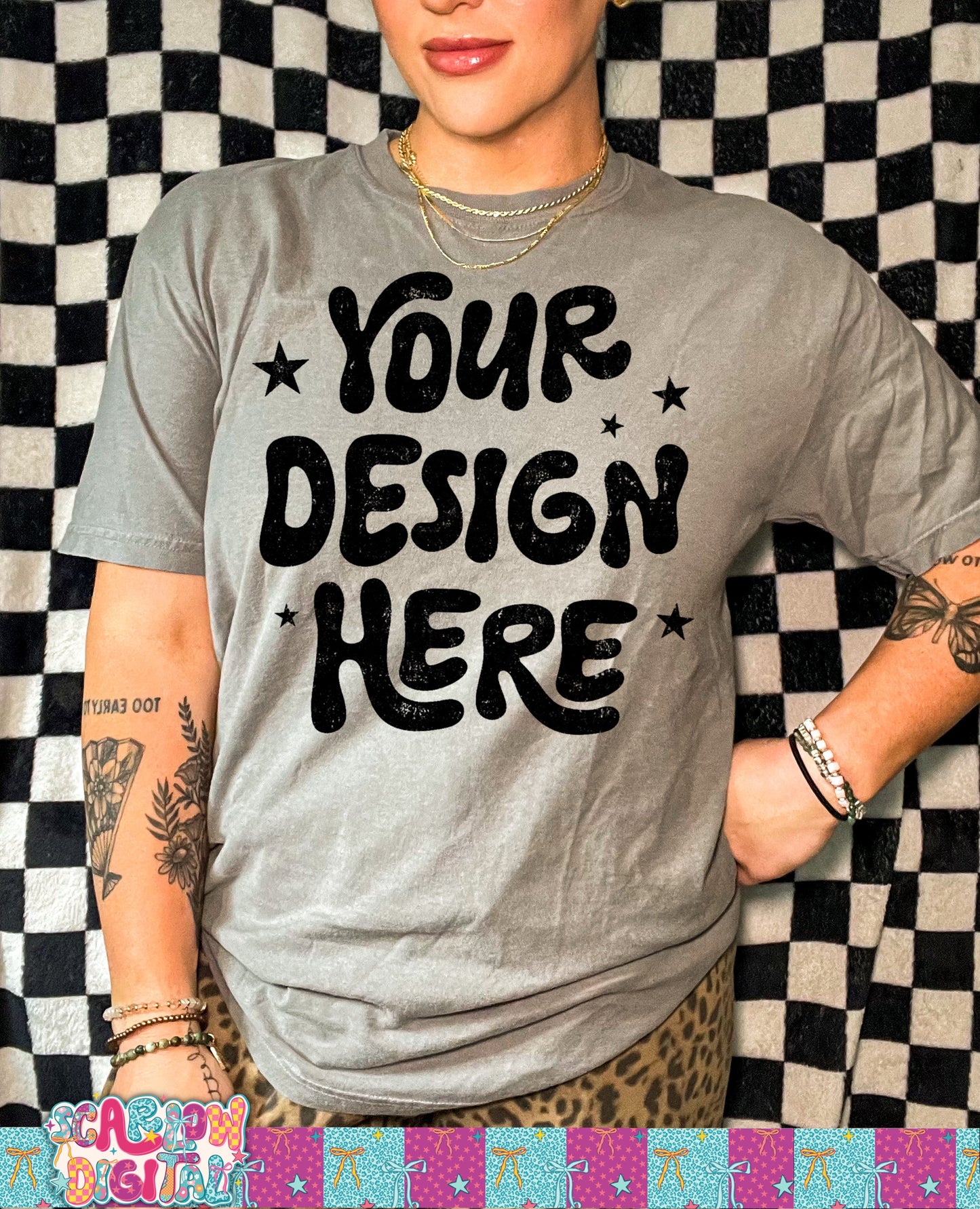 Comfort Colors Sandstone Tshirt Mockup