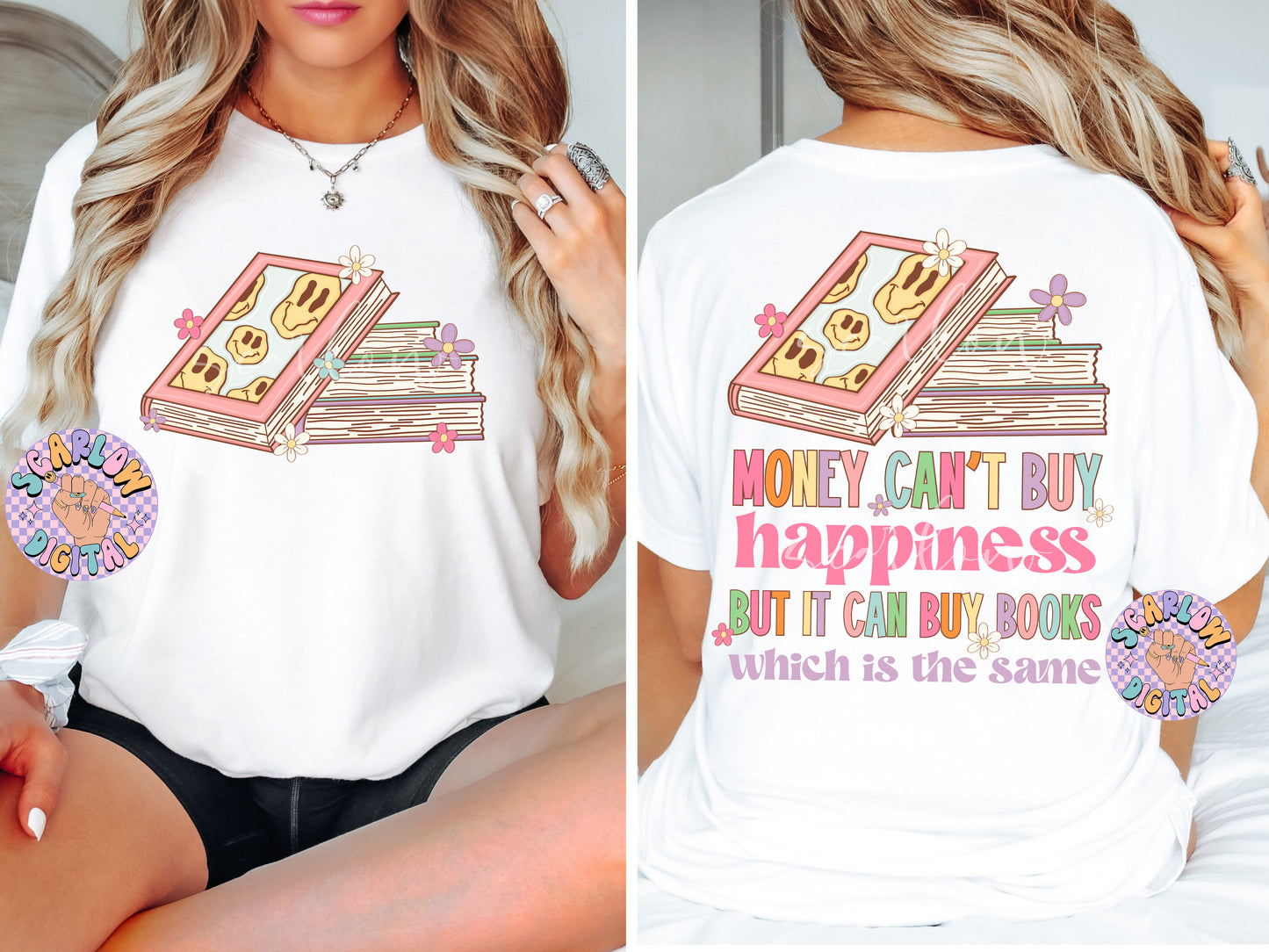 Money Can Buy Books Pocket and Back PNG Bundle Digital Design