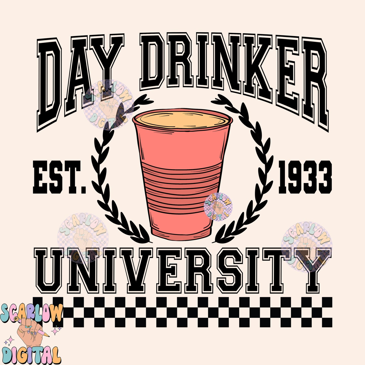 Day Drinker University PNG Digital Design Download, funny sublimation designs, alcohol png, men's png designs, png for men, adult png files
