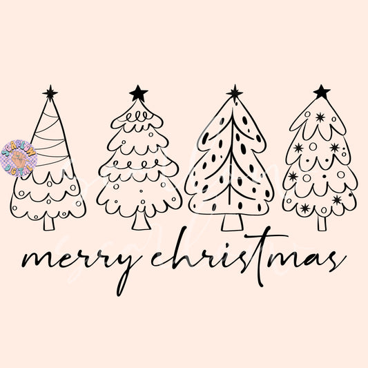 Christmas Trees SVG Cut File Digital Design Download, funky christmas svg, girly christmas svg, retro christmas svg, pastel christmas svg