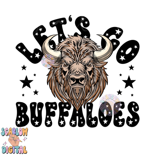 Buffaloes PNG Digital Design Download, sports mascot png, football png, baseball png, retro png, trendy png, sports shirt design, school png