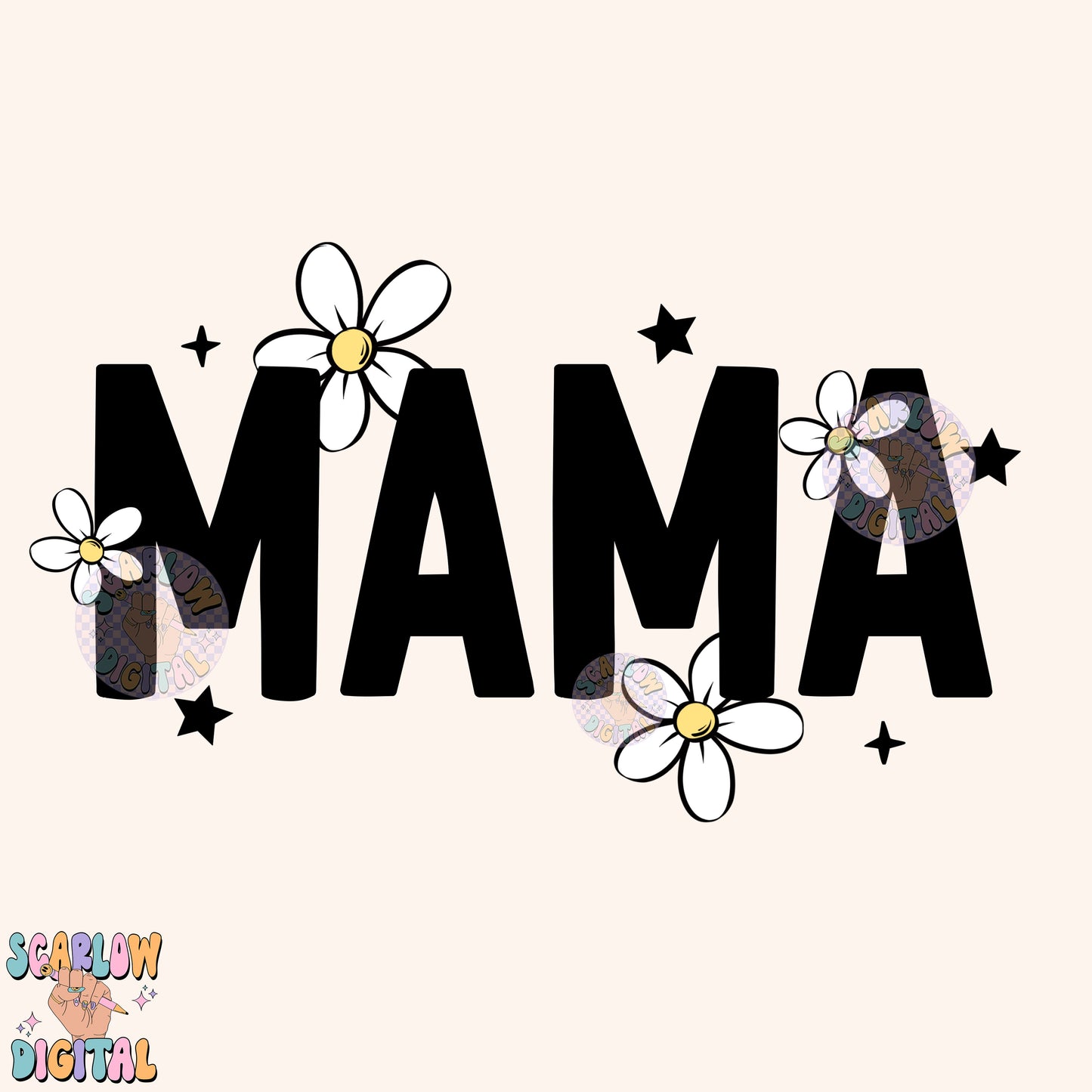 Mama PNG Digital Design Download, daisies png, png for moms, mommy and me png, mama mini png, flowers png, floral mama png, cute mama png