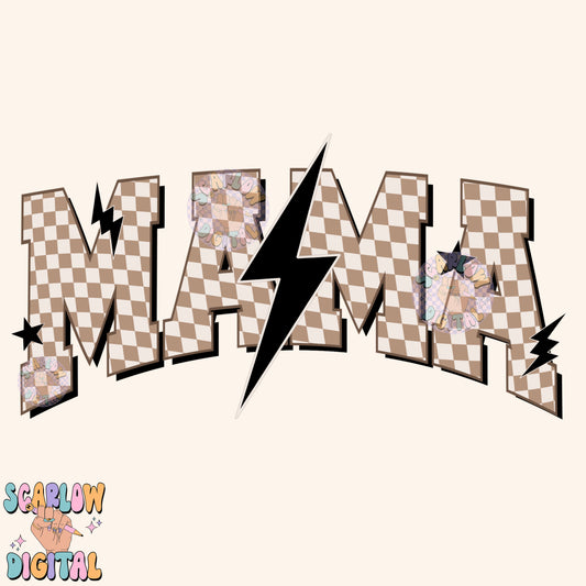 Checkered Mama PNG Digital Design