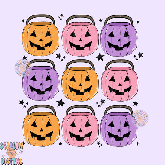Pumpkin Buckets PNG Digital Design