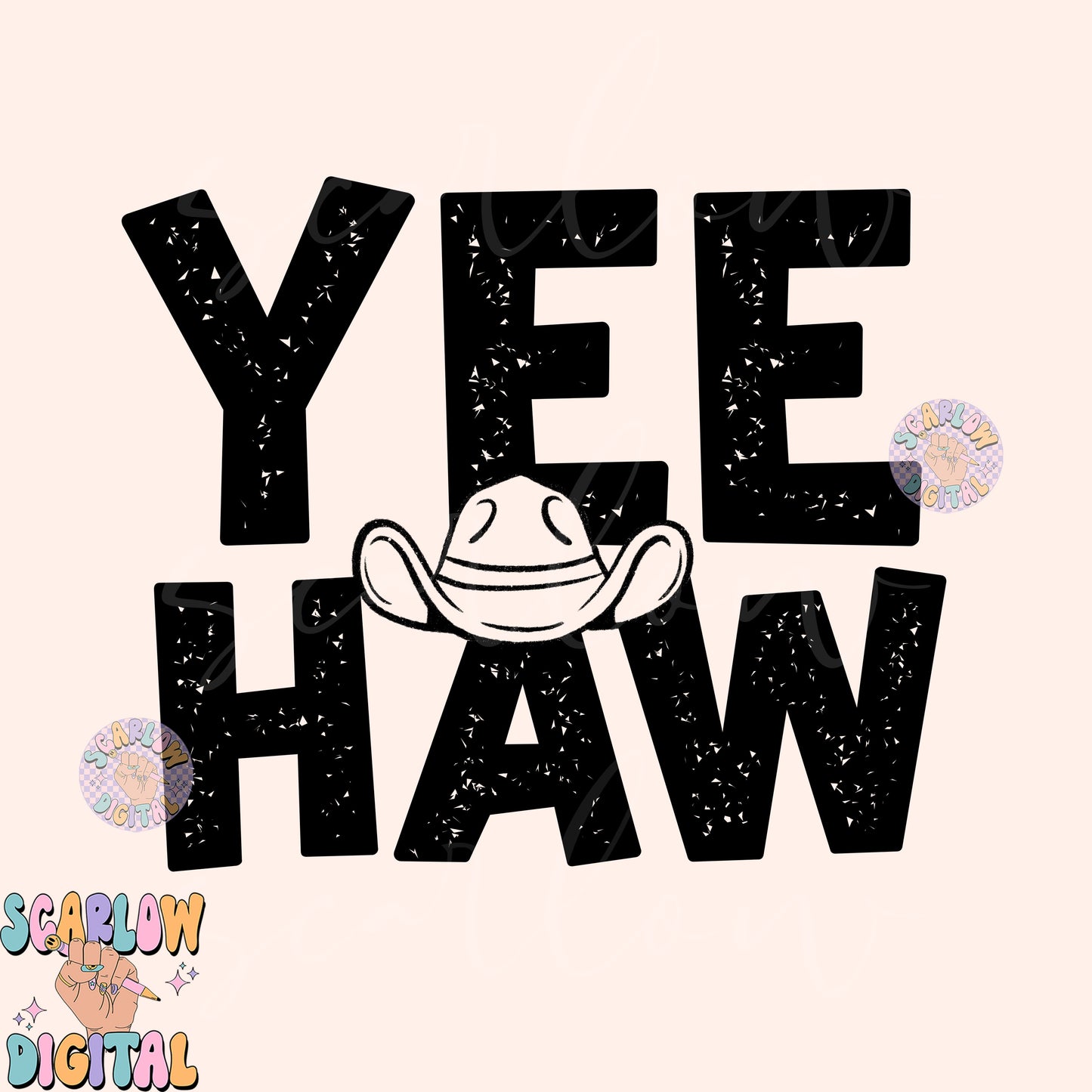 YeeHaw PNG-Western Sublimation Digital Design Download-cowboy hat png, country png, southern png, simple western png, kids western png files