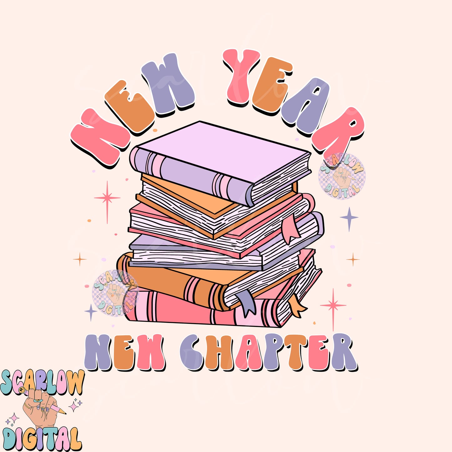 New Year New Chapter PNG-New Years Sublimation Digital Design Download-2025 png design, books png, book lover png, png for readers, smut png