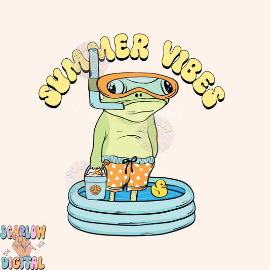 Summer Vibes PNG Digital Design