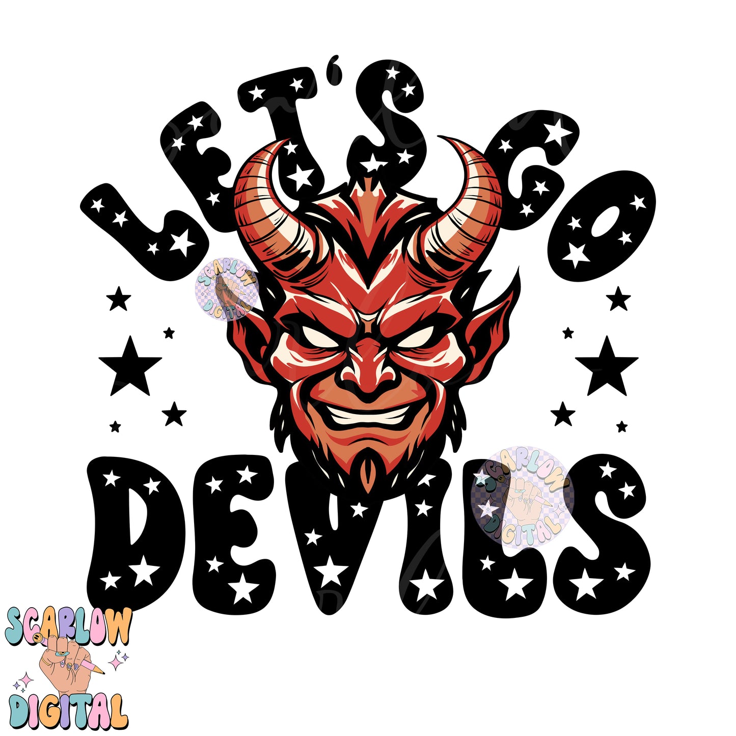 Devils PNG Digital Design Download, sports mascot png, football png, baseball png, retro png, trendy png, sports tshirt design, school png