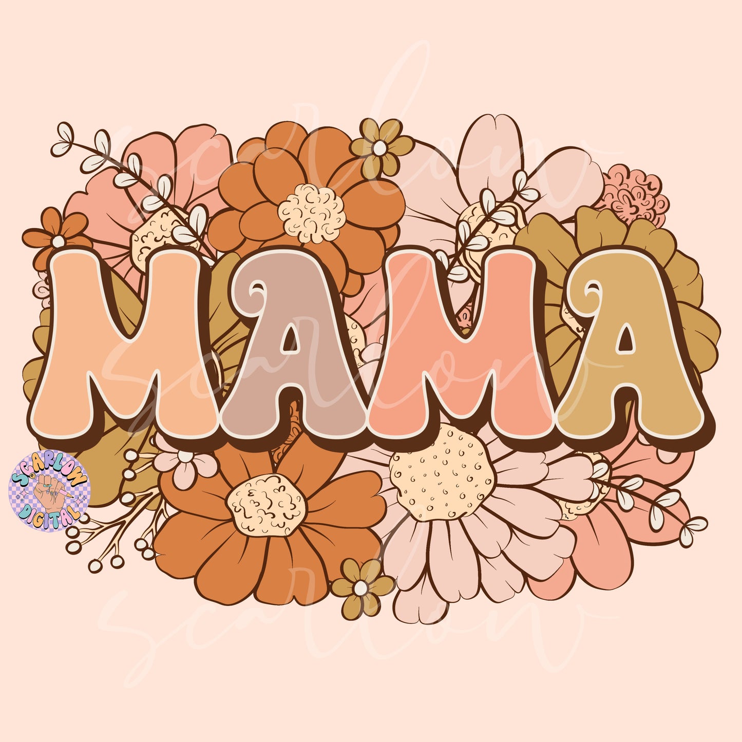 Floral Mama PNG Sublimation Digital Design Download, flowers png, png for moms, mama png design, trendy mama png, fall mama png designs