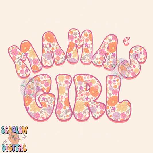 Floral Mama's Girl PNG Digital Design