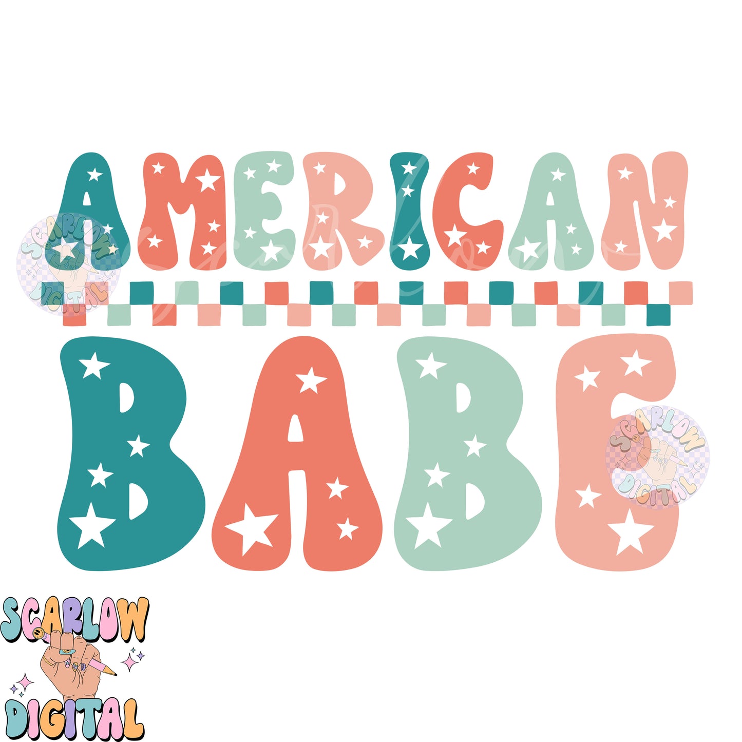 American Babe PNG-Fourth of July PNG Digital Design