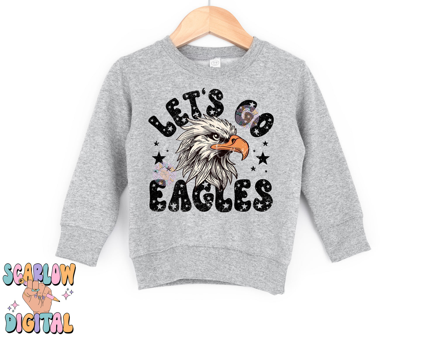 Eagles PNG Digital Design Download, sports mascot png, football png, baseball png, retro png, trendy png, sports tshirt designs, school png