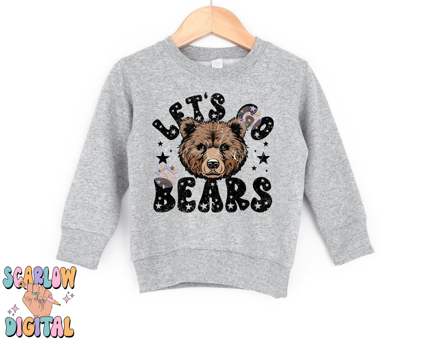 Bears PNG Digital Design Download, sports mascot png, football png, baseball png, retro png, trendy png, sports tshirt design, school png