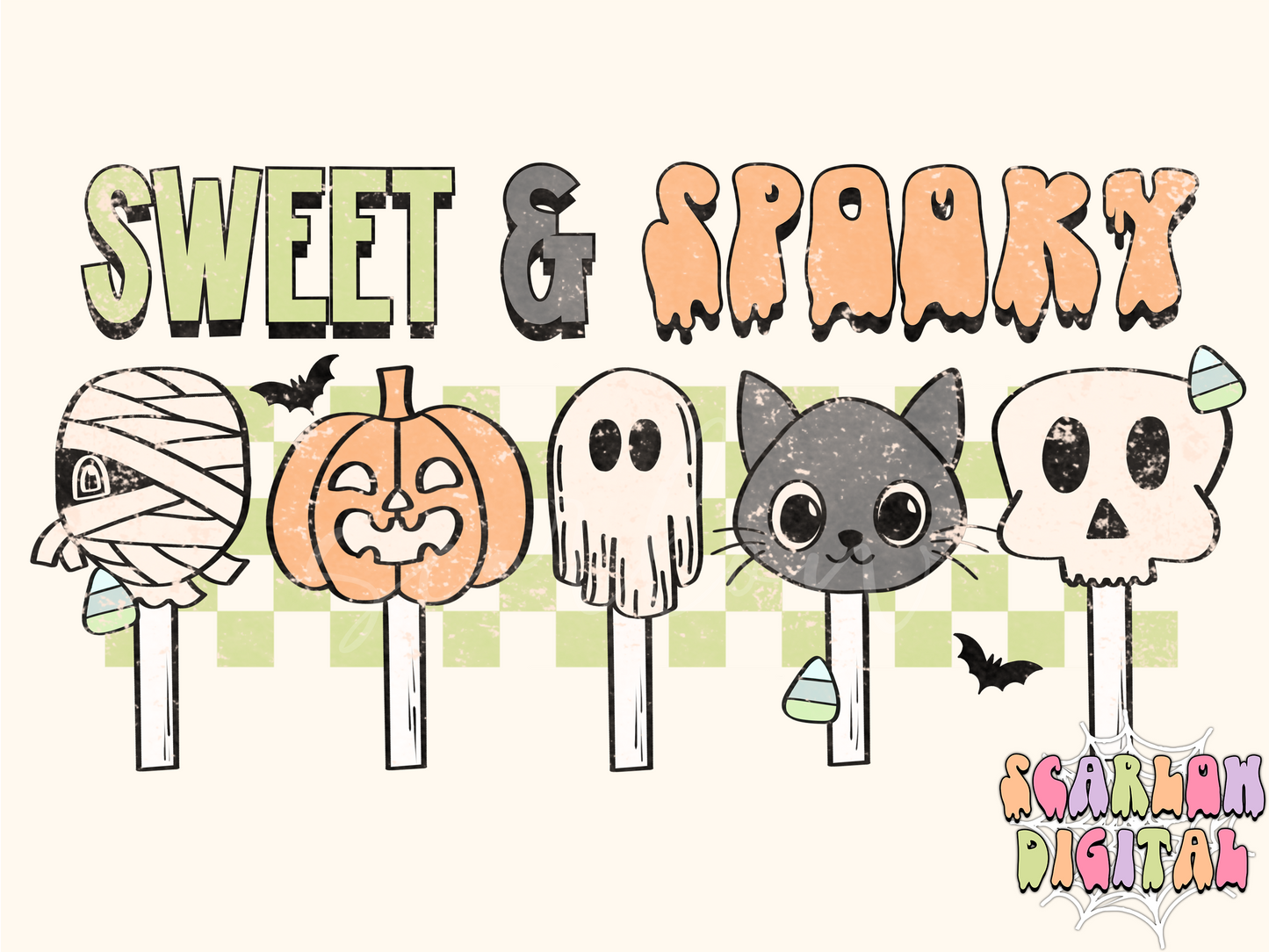 Sweet and Spooky PNG Digital Design