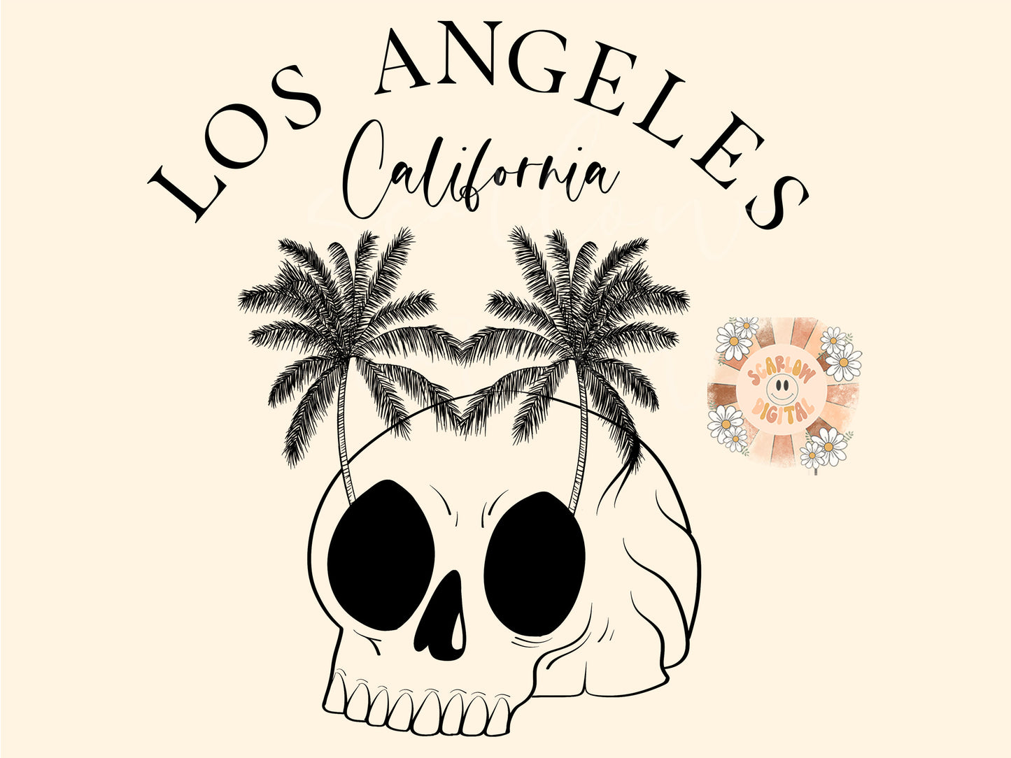 Los Angeles California PNG-Palm Trees Sublimation Digital Design Download-skull png, skeleton png, mens png, png for men, simple png designs