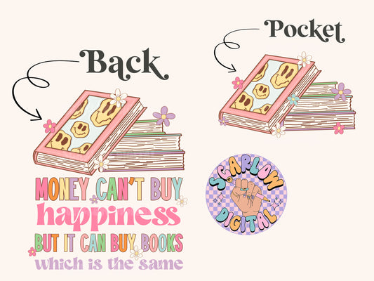Money Can Buy Books Pocket and Back PNG Bundle Digital Design
