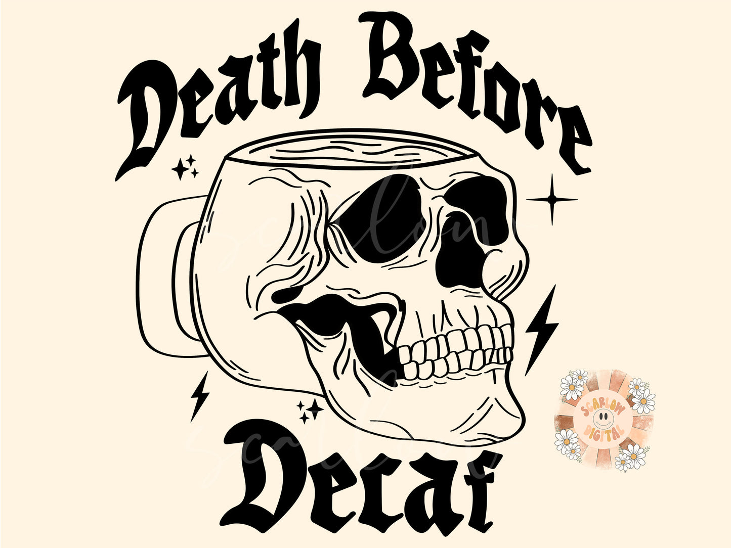 Death Before Decaf SVG-Coffee Cricut Cut Files Digital Design Download-coffee lover svg, funny adult svg, skull svg, trendy svg, grungy svg