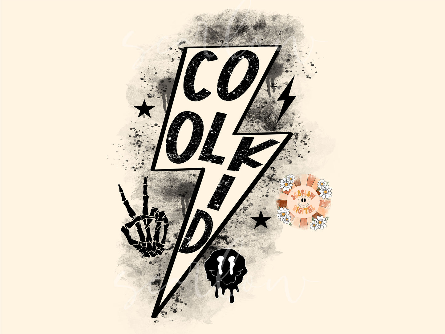 Cool Kid PNG-Rocker Sublimation Digital Design Download-rocker boy png, little boy png, skeleton png, grunge png, edgy png, png for boys