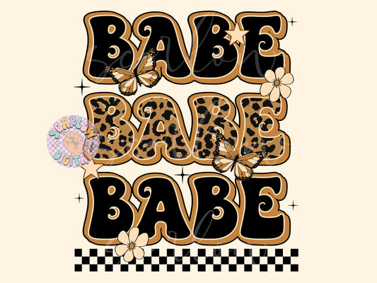Babe PNG-Butterfly Sublimation Digital Design Download-flowers png, grunge png, mama babe png, mommy and me png, rocker png design, girl png