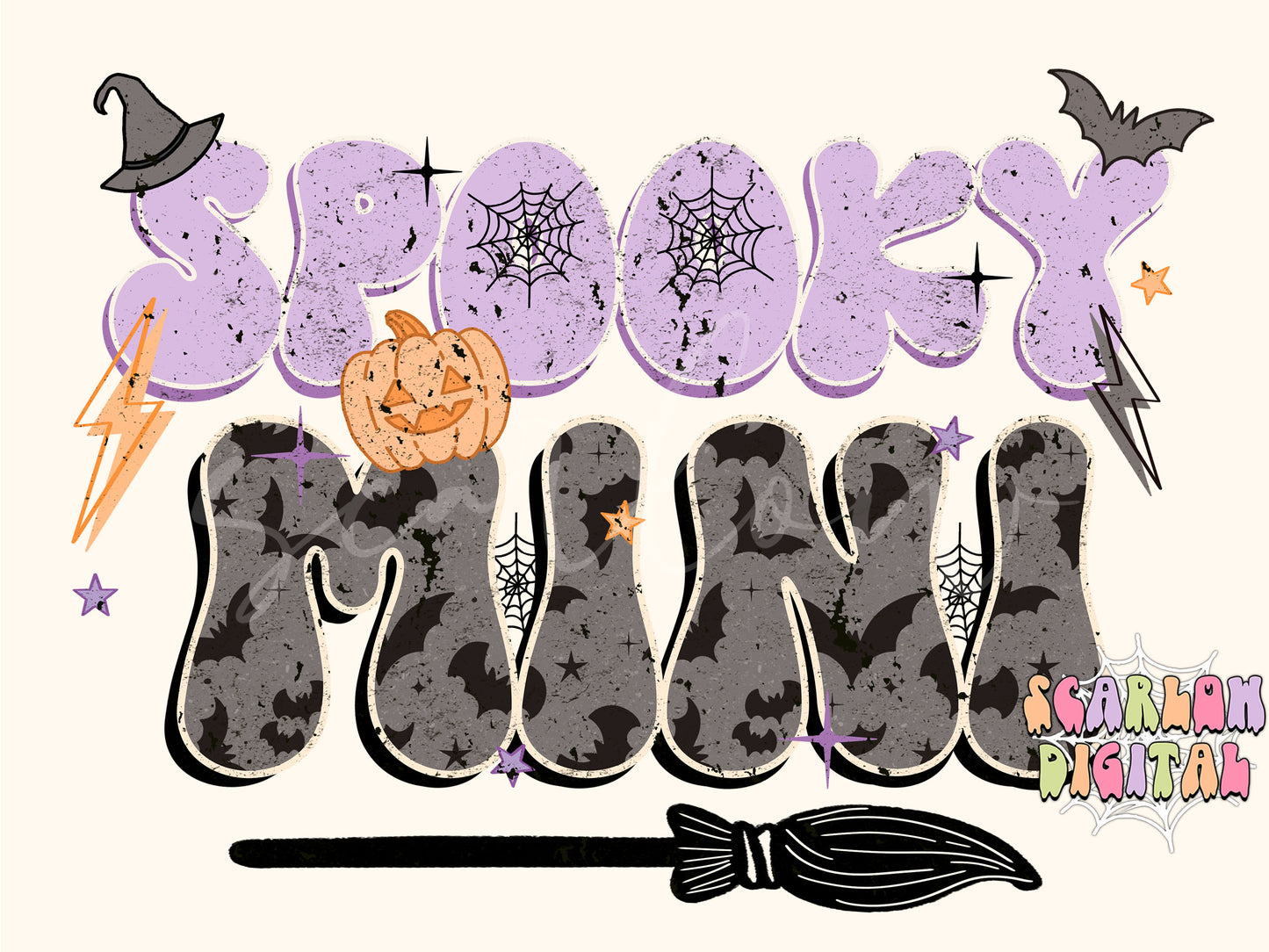 Spooky Mini PNG-Halloween Sublimation Digital Design Download-bats png, spooky season png, mom and me png, png for kids, pumpkins png design