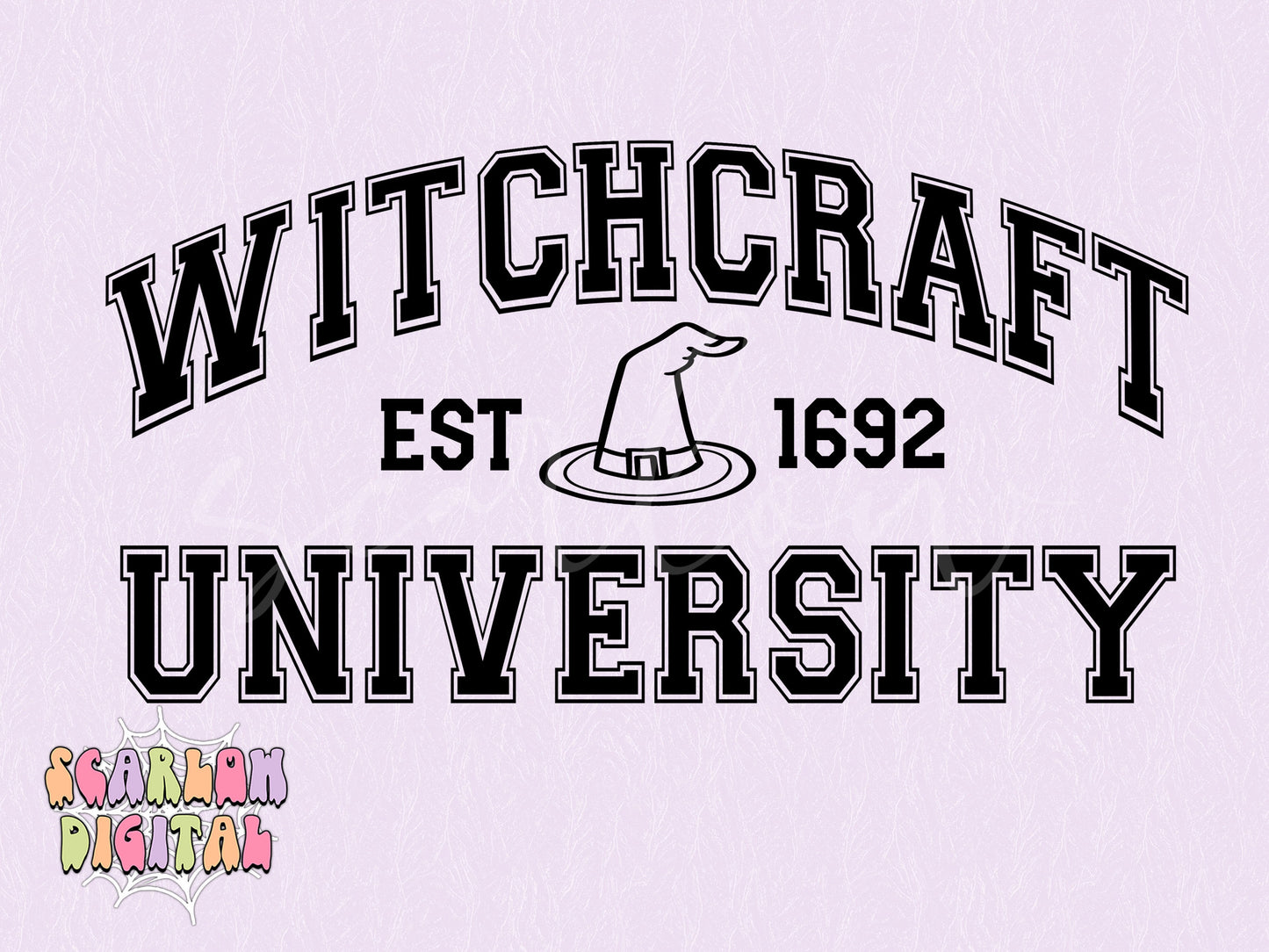 Witchcraft University SVG-Halloween Cricut Cut Files Digital Design Download-witchy svg, witch hat svg, witchcraft svg, spooky season svg