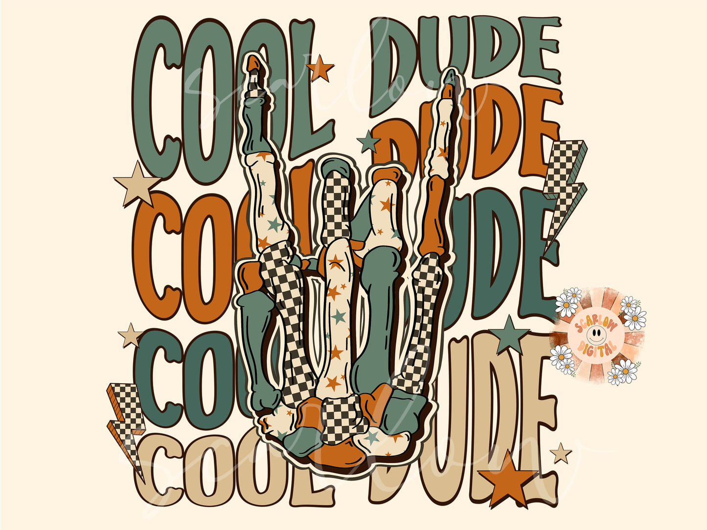 Cool Dude PNG-Rocker Sublimation Digital Design Download-boy png, png for boys, edgy png, grunge png, skeleton png, vintage png, retro png