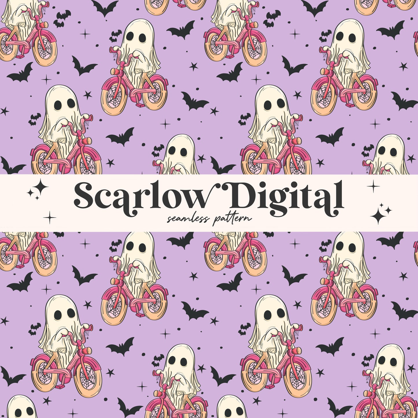 Cycopath Seamless Pattern-Halloween Sublimation Digital Design Download-spooky seamless file, ghost seamless file, fall seamless patterns