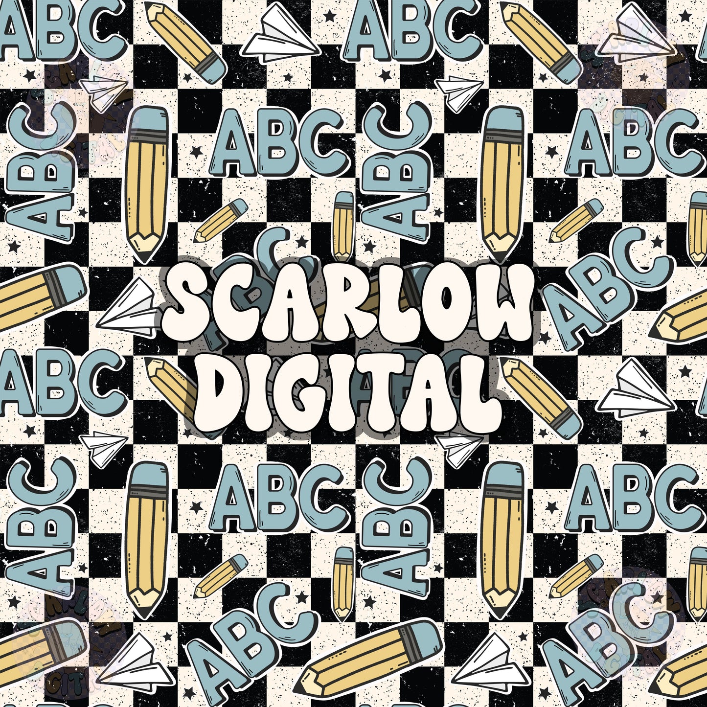 Back to School Seamless Pattern Digital Design