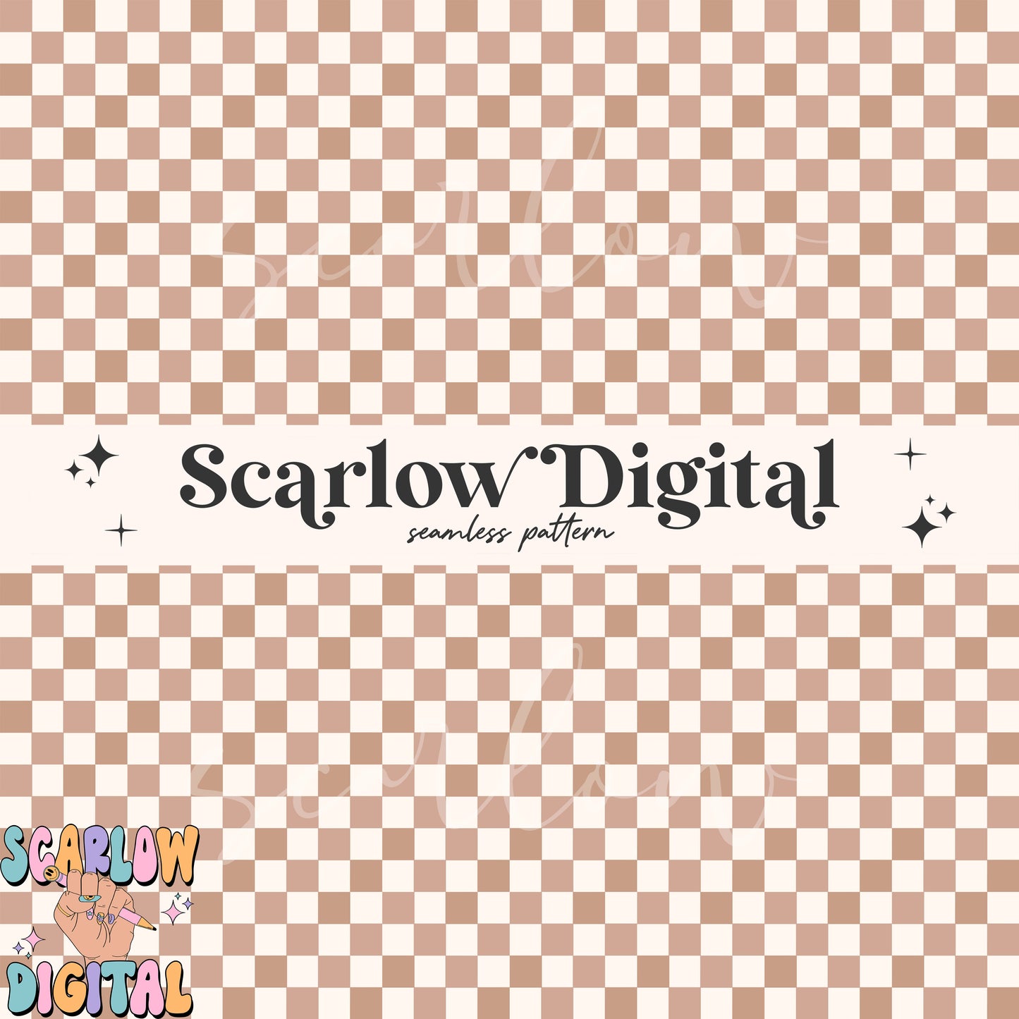 Brown Checkers Seamless Pattern Sublimation Digital Design Download-checkers digital paper, retro seamless pattern, simple seamless pattern