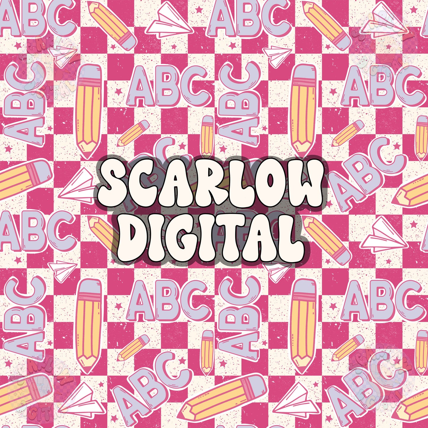 Back to School Seamless Pattern Digital Design