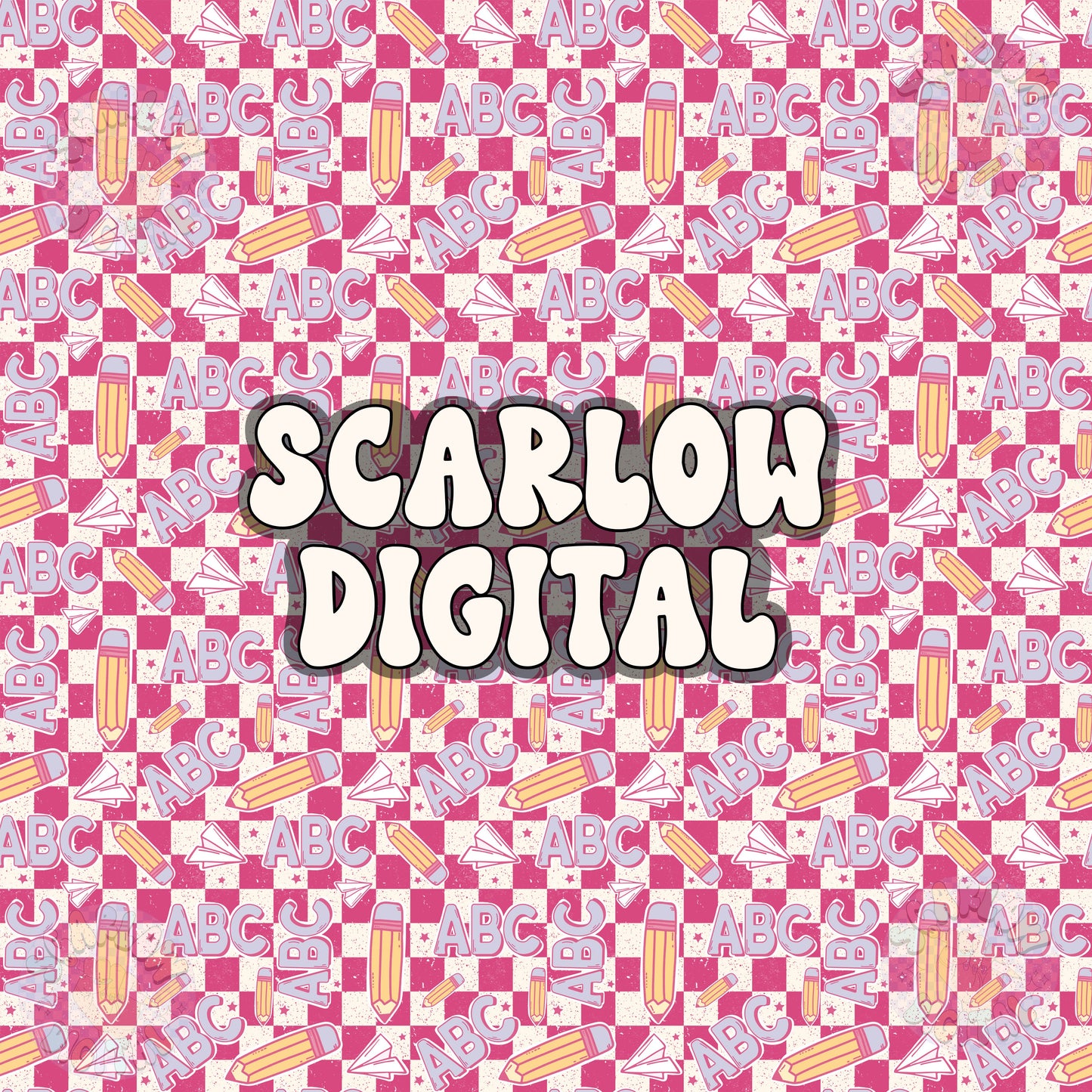 Back to School Seamless Pattern Digital Design