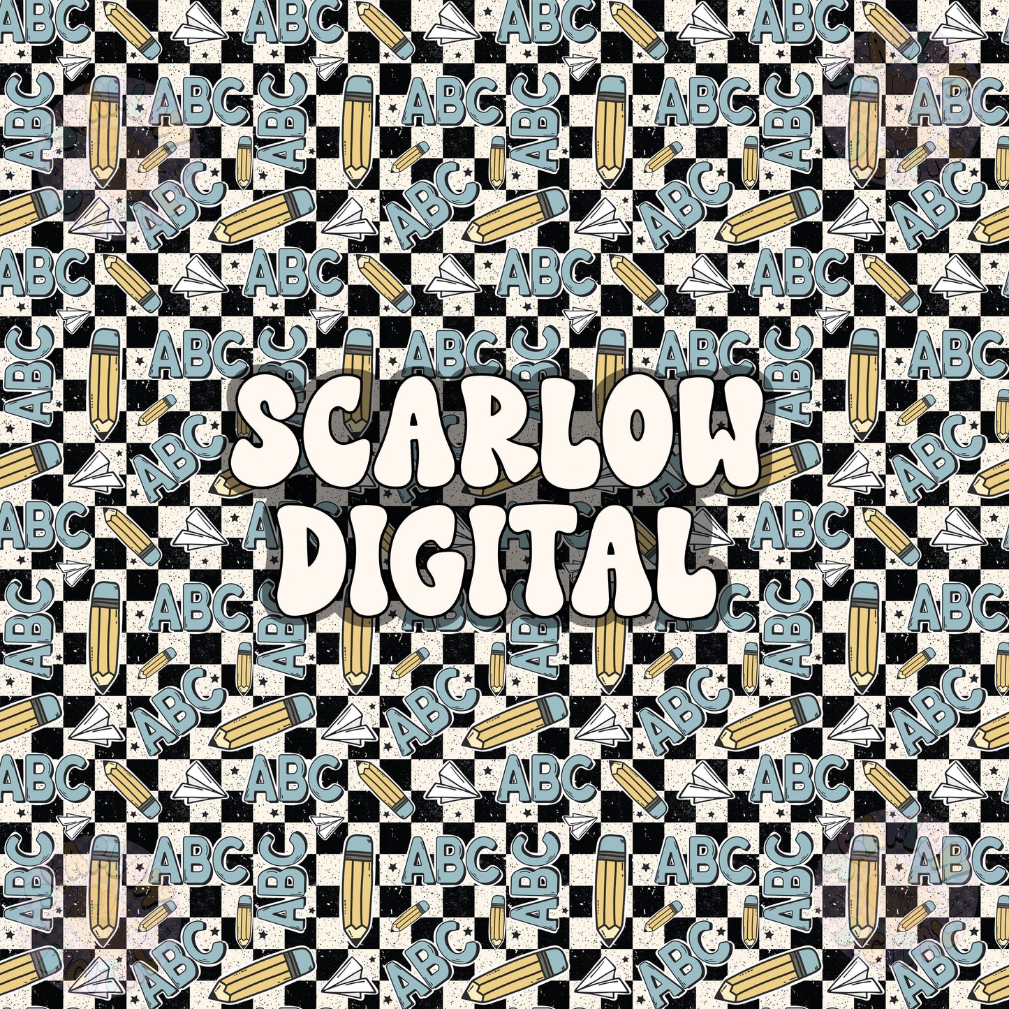 Back to School Seamless Pattern Digital Design