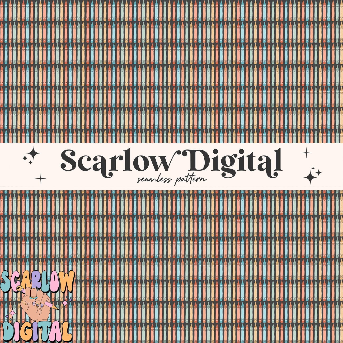 Crayons Seamless Pattern Digital Design Download, back to school digital paper, boy school seamless print, colorful teacher seamless designs