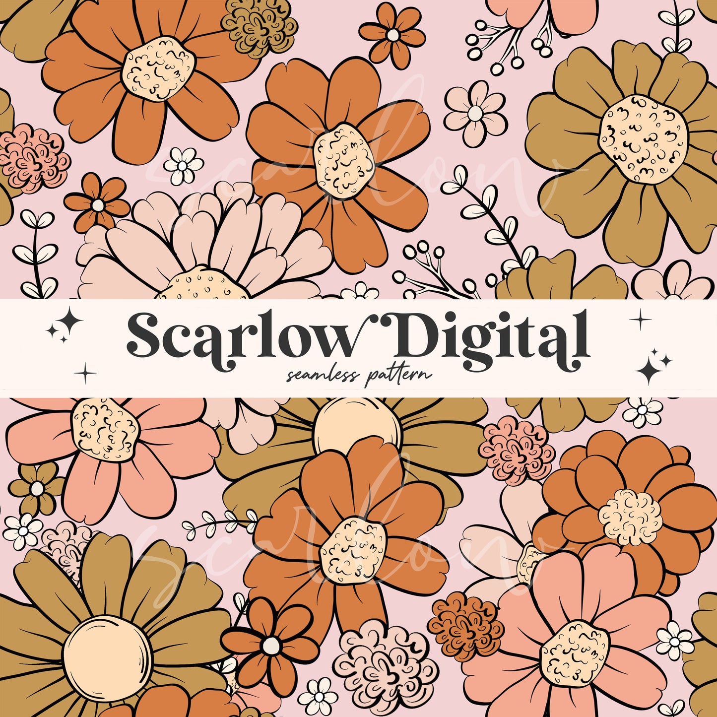 Floral Seamless Pattern Sublimation Digital Design Download, flowers seamless pattern, girl surface pattern, colorful seamless, fun seamless