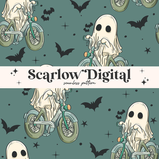 Cycopath Seamless Pattern-Halloween Sublimation Digital Design Download-spooky seamless file, ghost seamless file, fall seamless patterns