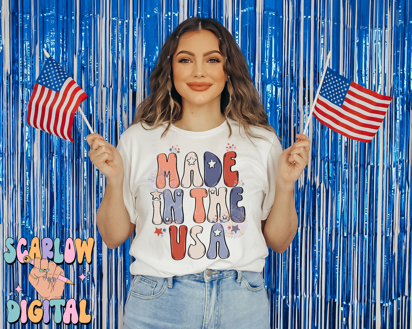 Made in the USA PNG-July 4th Digital Design