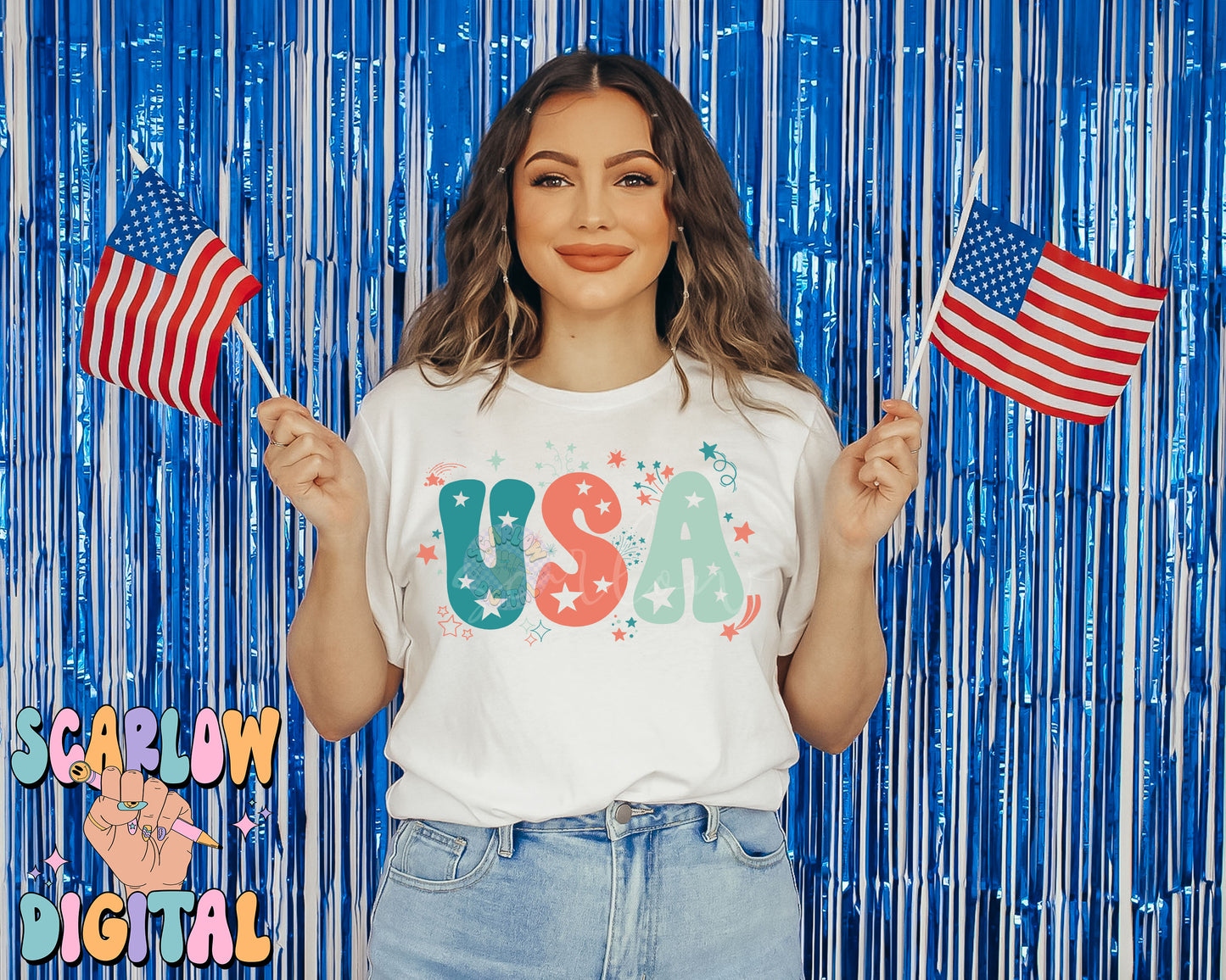 USA PNG-Fourth of July Sublimation Digital Design Download-stars png, american png, patriotic png, july 4th png, simple july 4th png designs