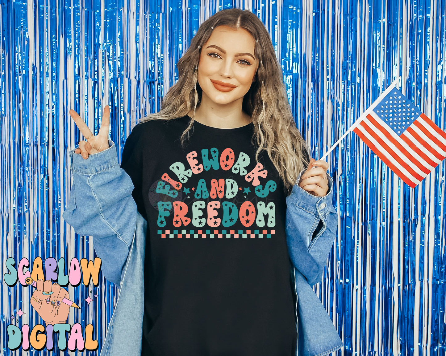 Fireworks and Freedom PNG-Fourth of July Sublimation Digital Design Download-patriotic png, stars png, red white blue png, USA png designs
