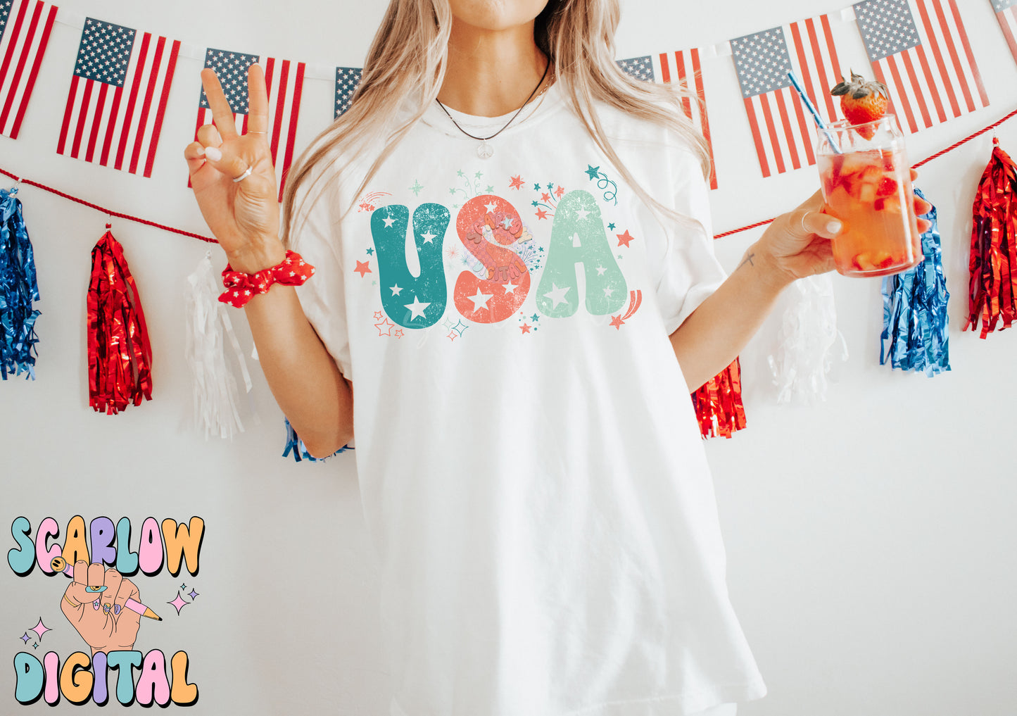 USA PNG-Fourth of July Sublimation Digital Design Download-stars png, american png, patriotic png, july 4th png, simple july 4th png designs