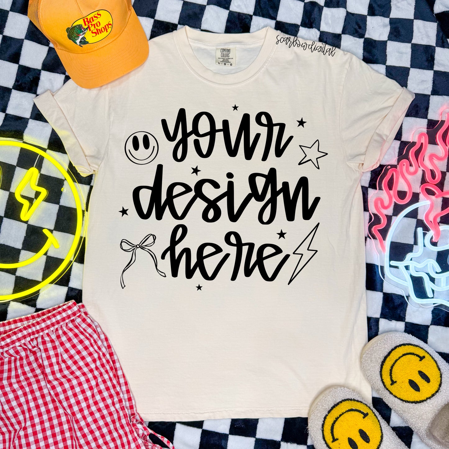 Comfort Colors Ivory Tshirt Mockup