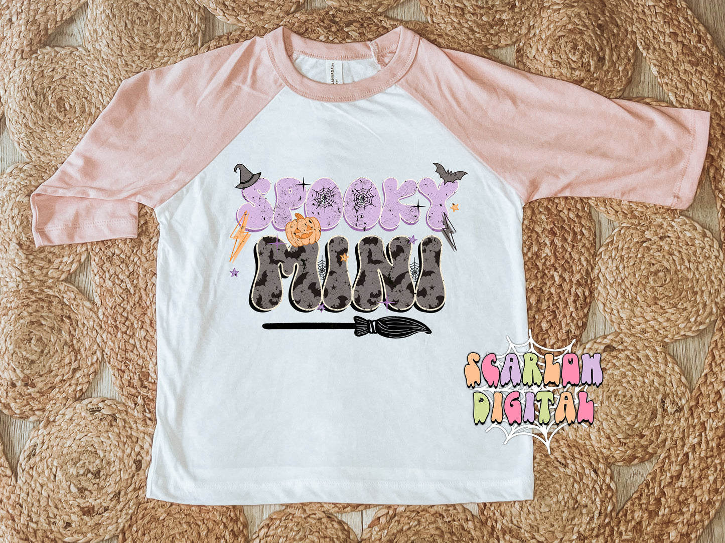 Spooky Mini PNG-Halloween Sublimation Digital Design Download-bats png, spooky season png, mom and me png, png for kids, pumpkins png design