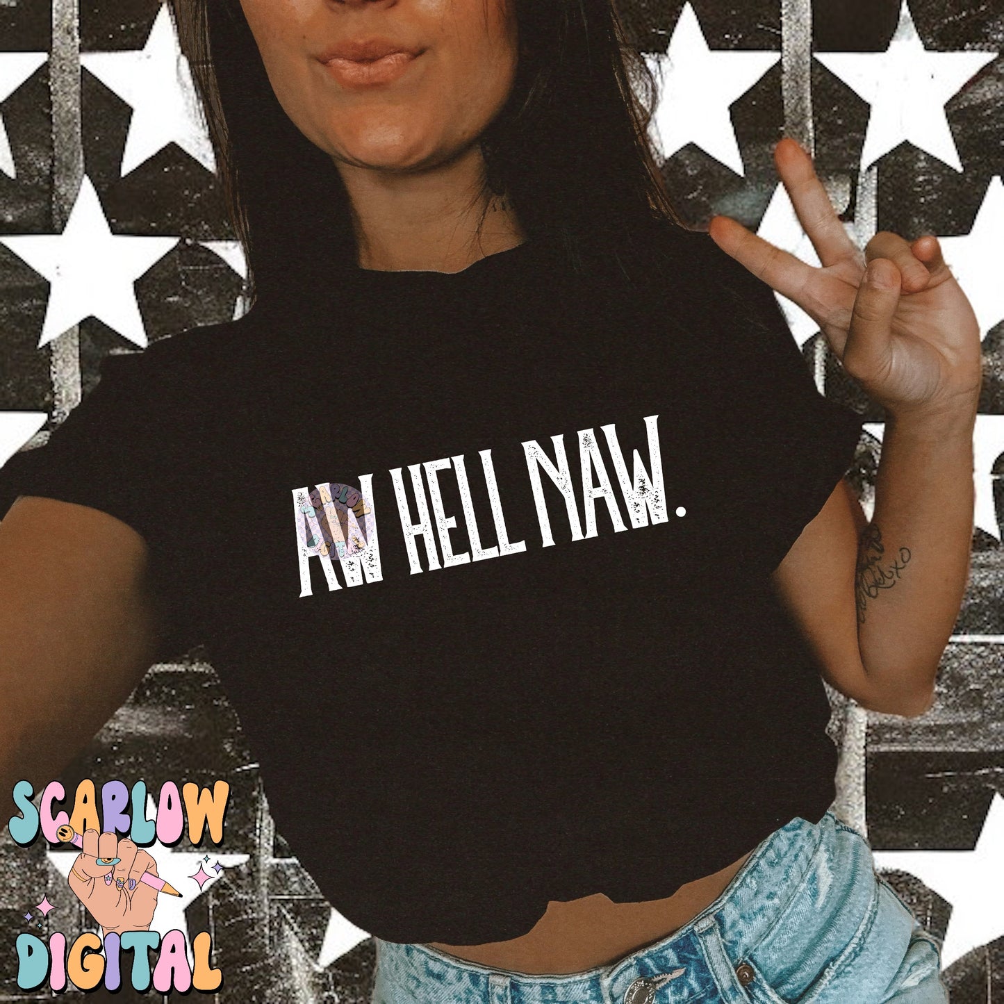 Aw Hell Naw PNG Digital Design, sarcastic png, funny png, adult humor, western png, png for adults, grunge png, edgy png, minimalist png