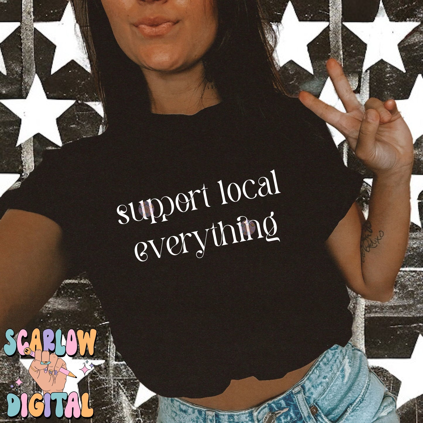 Support Local Everything PNG Digital Design