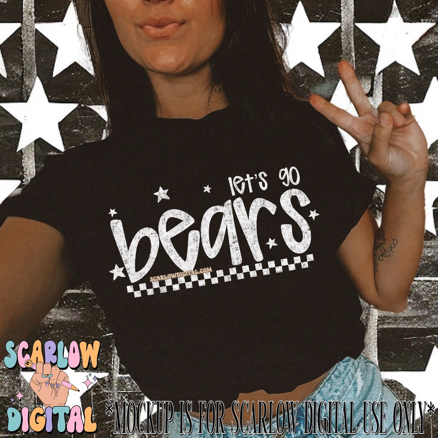 Let's Go Bears PNG Digital Design